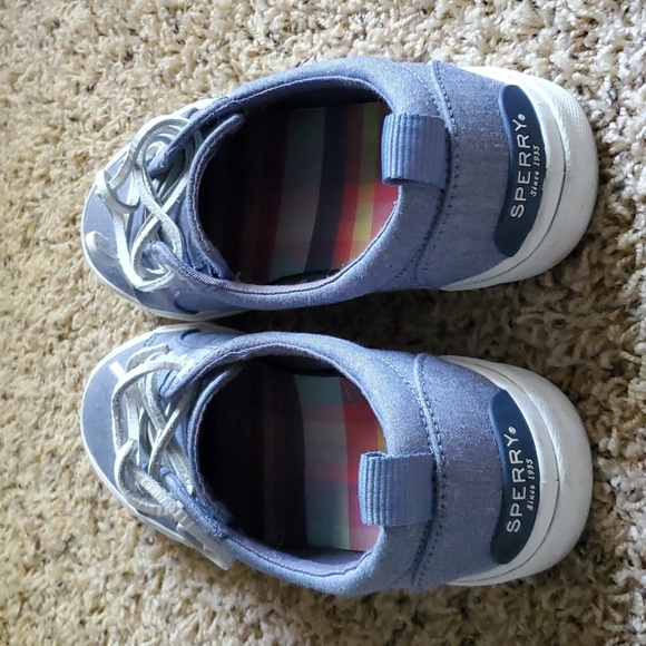 Sperry Blue Shoes, Size 7, Gently Used - Picture 2 of 3